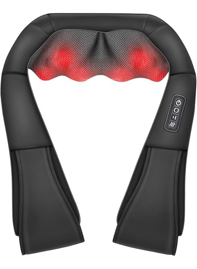 Electric Neck & Back Massager - Deep Tissue Shiatsu with Red Light Therapy - 3 Speed Modes, 8 Kneading Nodes & Auto-Shut-Off - Durable Pain Relief - Image 1