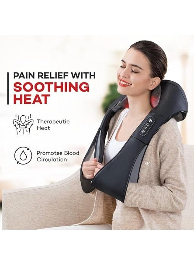 Electric Neck & Back Massager - Deep Tissue Shiatsu with Red Light Therapy - 3 Speed Modes, 8 Kneading Nodes & Auto-Shut-Off - Durable Pain Relief - Image 4