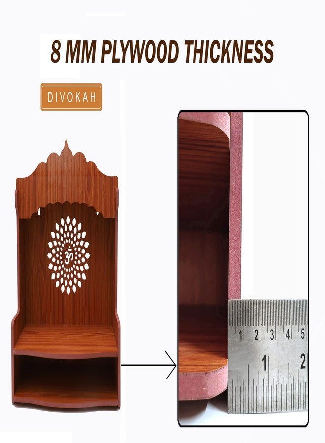 DIVOKAH® Beautiful MDF Wooden Temple/Home Temple/Pooja Mandir (8 MM Plywood Thickness) (WDN OMF) - Image 4