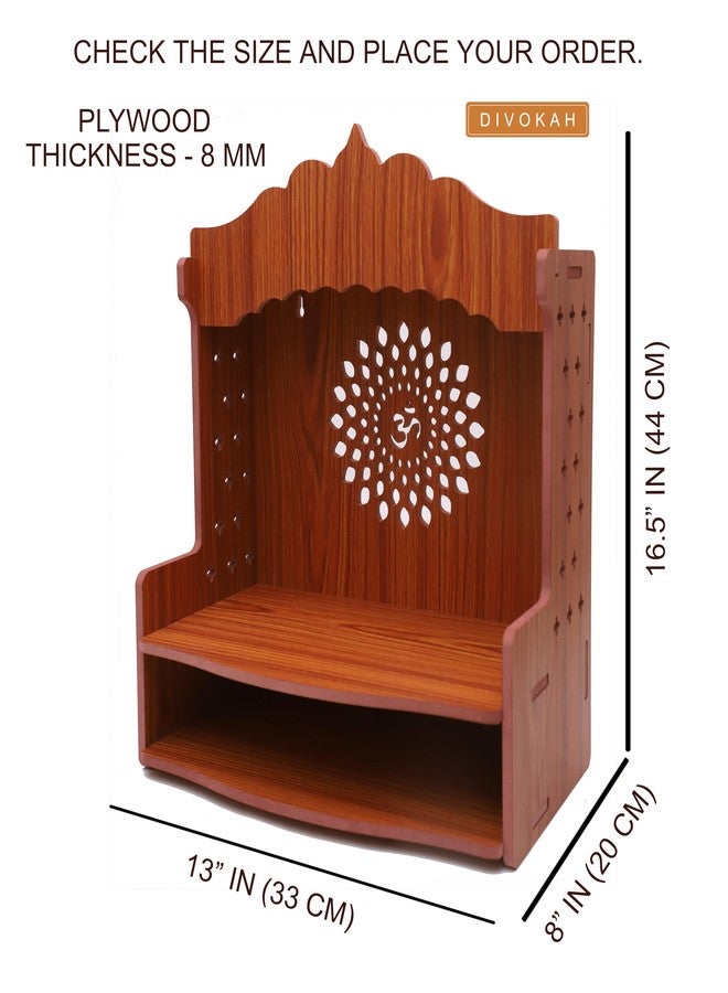 DIVOKAH® Beautiful MDF Wooden Temple/Home Temple/Pooja Mandir (8 MM Plywood Thickness) (WDN OMF) - Image 3