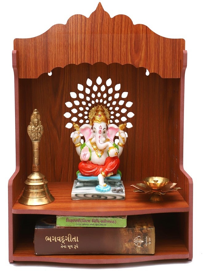 DIVOKAH® Beautiful MDF Wooden Temple/Home Temple/Pooja Mandir (8 MM Plywood Thickness) (WDN OMF) - Image 1