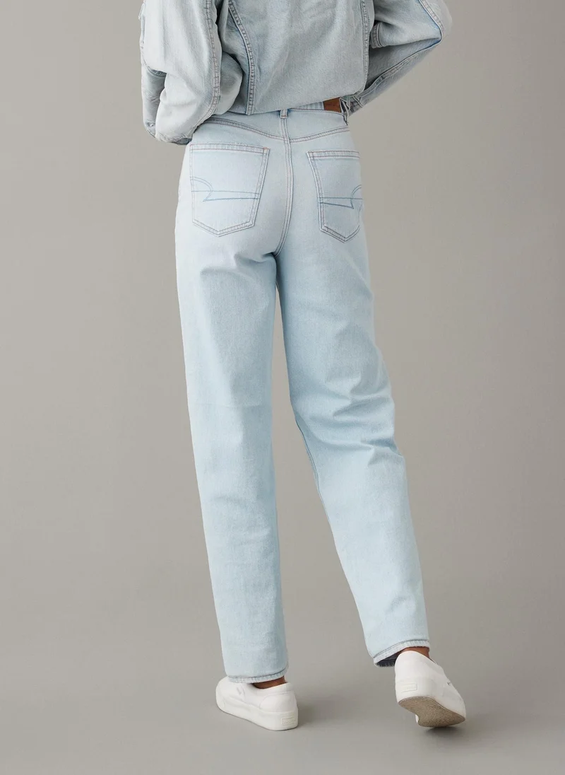 American Eagle Highest Waist Crossover Baggy Straight  Jeans