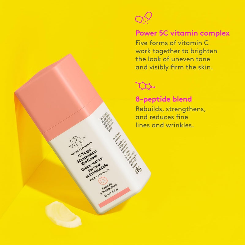 Drunk Elephant C-Tango Multivitamin Eye Cream - 15 ml/.5 fl oz - Vitamin C Eye Cream - Clean Clinical Skincare - Cruelty-Free - Dermatologist-Tested - Free of Essential Oils, Silicones, and Fragrance - Image 5