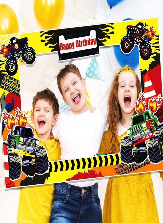 Roaring Good Time Monster Truck Photo Booth Props Monster Truck Theme Baby Shower Decorations Party Supplies for Birthday Decorations Truck Theme Birthday Party Decorations - Image 1
