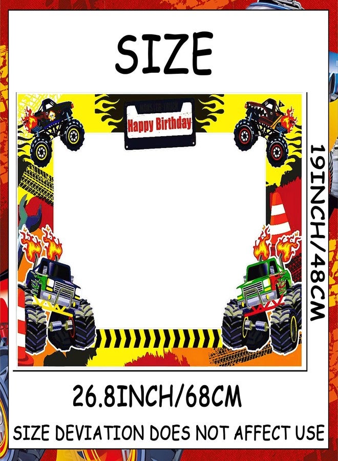 Roaring Good Time Monster Truck Photo Booth Props Monster Truck Theme Baby Shower Decorations Party Supplies for Birthday Decorations Truck Theme Birthday Party Decorations - Image 2