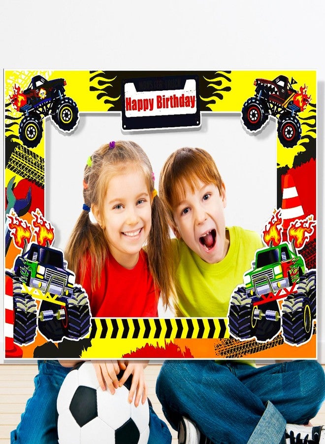 Roaring Good Time Monster Truck Photo Booth Props Monster Truck Theme Baby Shower Decorations Party Supplies for Birthday Decorations Truck Theme Birthday Party Decorations - Image 4