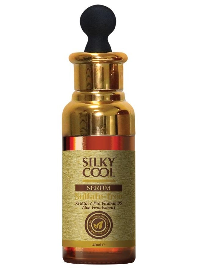 Silky Cool Sulfate-free With Keratin, Pro Vitamin B5, And Aloe Vera Extract Serum 40 ml