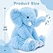 MorisMos Large Elephant Stuffed Animal 196inch Soft Stuffed Elephant Plush Companion Gifts for Girls Boys Blue - Image 4