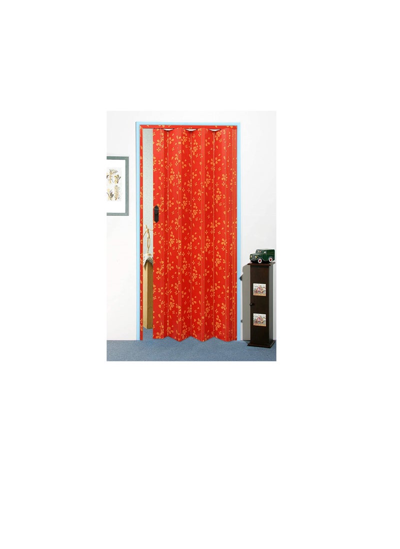 ROBUSTLINE - Folding Door Sliding Red Color with Flower Design - Image 1