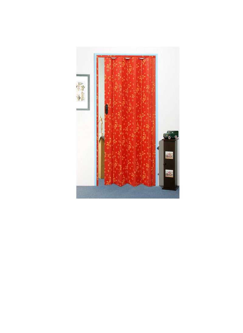 ROBUSTLINE - Folding Door Sliding Red Color with Flower Design - Image 1