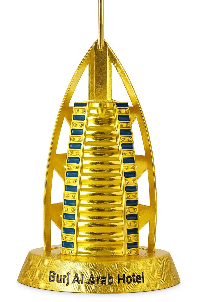 نموذج معماري تذكاري لبرج العرب، مصنوع من سبائك الذهب، هدية نموذج معماري تذكاري، ذهبي