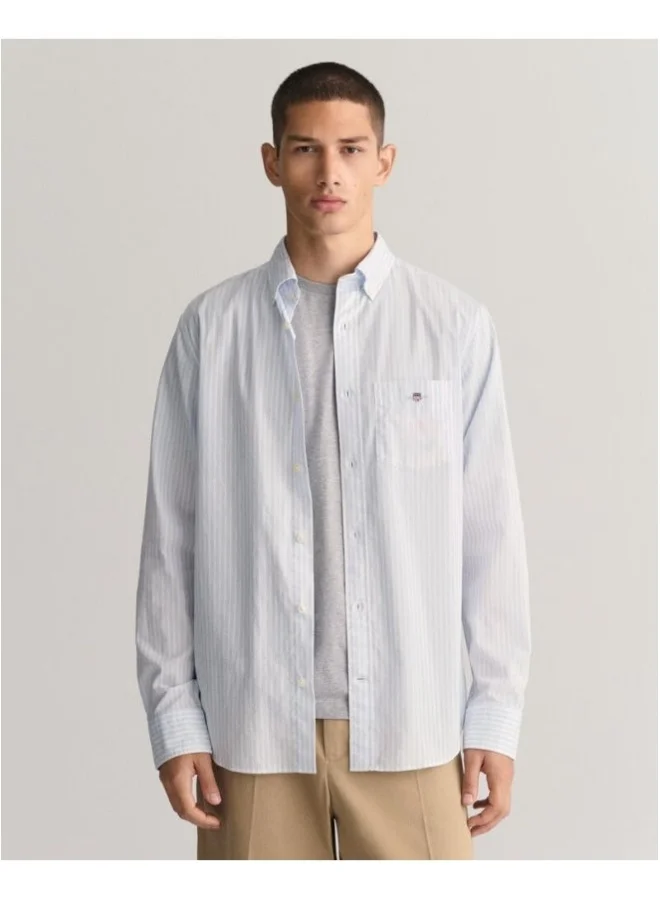 غانت Gant Regular Fit Striped Poplin Shirt