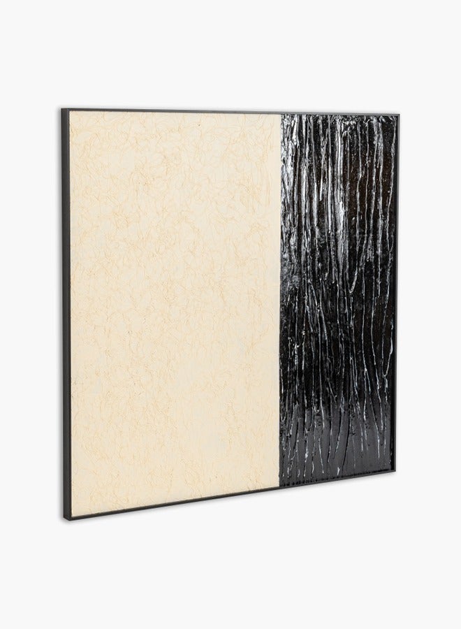 2XL Home Abstract Painting Bg/Blk 100X3.5X100Cm - Image 2