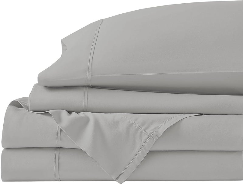 Filbert Platinum Premium Collection Egyptian Cotton Bedsheet 400TC Silver Grey Bedsheet with 2 Pillow Covers Queen - Image 3