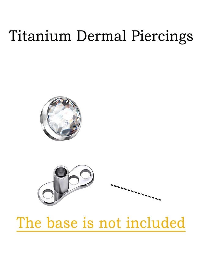 TKWXE 14G Dermal Jewelry Titanium 4mm and 5mm Dermal Tops Microdermals Dermal Piercings for Women,8 Pieces - Image 4
