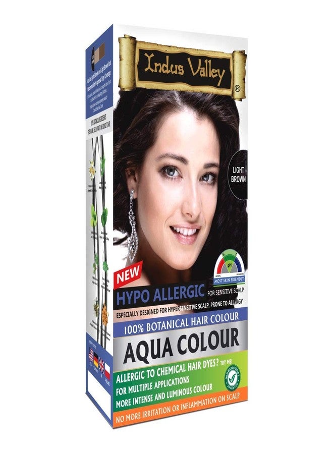 Indus Valley Aqua Hair Color Light Brown Gray Coverage Hair Dye Allergy Free Organic Hair Color - Image 1