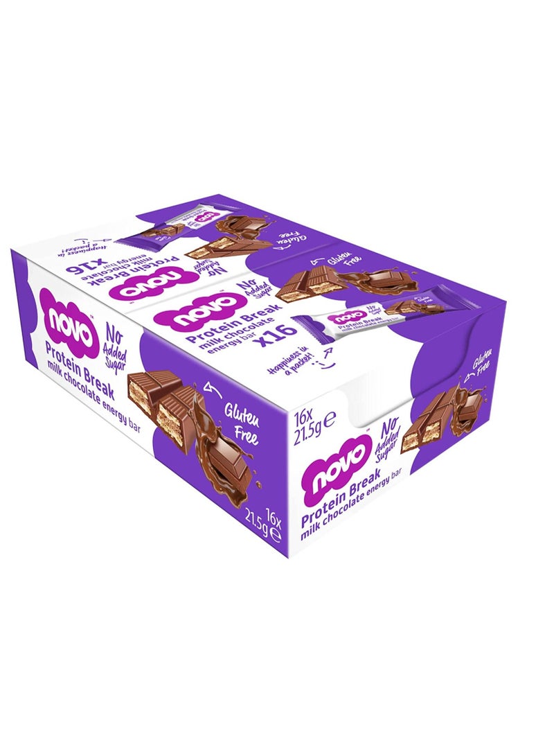 Protein Break Milk Chocolate Energy Bar Gluten Free Pack Of 16