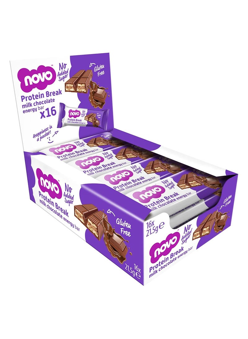 Protein Break Milk Chocolate Energy Bar Gluten Free Pack Of 16
