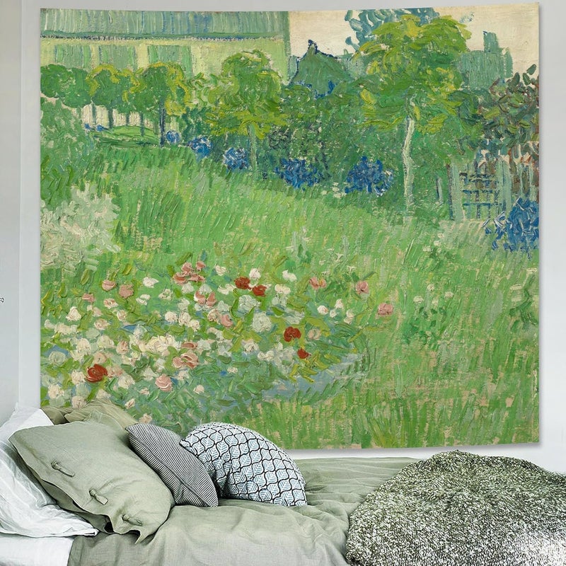 Avinyl Van Gogh Artwork Tapestry Large Spring Garden Wall Art Tapestries for Bedroom Aesthetic Abstract Oil Painting Vintage Wall Hanging for Living Room Dorm Decor 60in x 79in