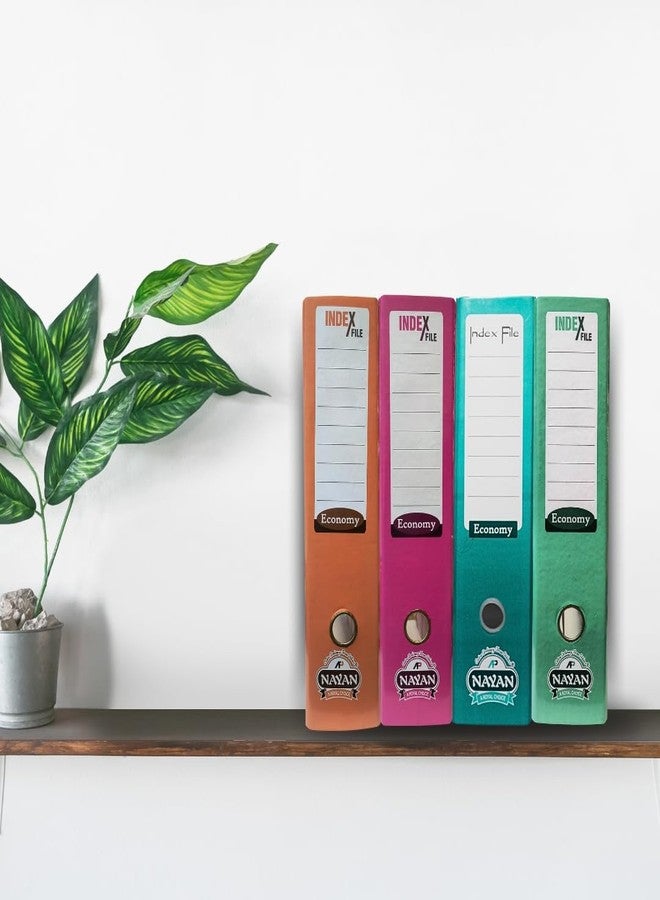 Premium Lever Arch Box Cardboard File/Folder | Index File | Box Binder File for Office Certificates and Documents A4, FS Size (35 X 27.5 X 8 cms) (Pack of 4) - Image 3