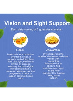 Wins Town 60 Vegan Gummies Lutein Eye Gummies，Supports Vision & Clarity，Advanced Eye Care Gummies，With Lutein & Zeaxanthin  - Image 3