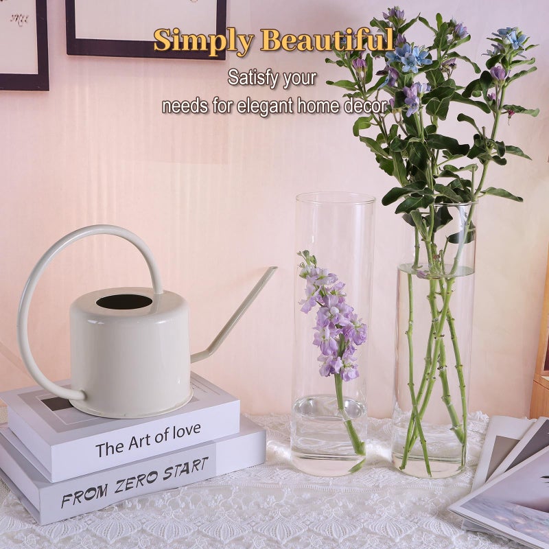 TBWIND 12Pcs Glass Cylinder Vases 12 Inch Tall Clear Flower Vases for Centerpieces Wedding Decoration, Hurricane Floating Candle Holder for Party Table Home Decor - Image 4