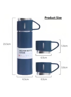 Arabest Thermos Bottle with 2 Extra Cups, 500ml Vacuum Flask Set, Stainless Steel, Leak proof, Travel Bottles for Hot and Cold drinks (Black)  - Image 5