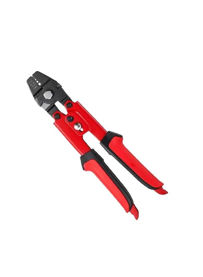1PC Red Multi Function Wire Crimping Pliers Manual Tool For Steel Rope Cable - Image 1