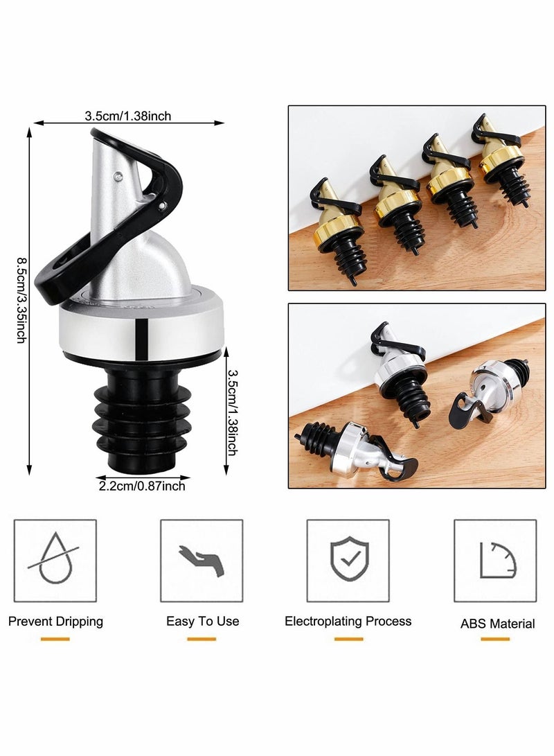 Excefore Olive Oil Spouts,Pourer, Liquor Pourer, Oil Dispenser Bottle Pour Spout, Bottle Pourers for Spirits, Wine Pourers Oil Stopper Pourer Kitchen Liquor Dispenser Wine Pourers  8Pcs - Image 2