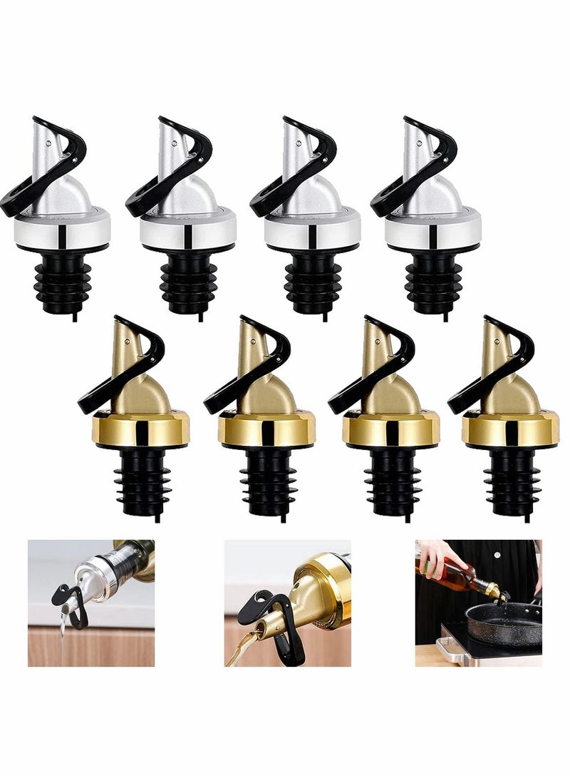 Excefore Olive Oil Spouts,Pourer, Liquor Pourer, Oil Dispenser Bottle Pour Spout, Bottle Pourers for Spirits, Wine Pourers Oil Stopper Pourer Kitchen Liquor Dispenser Wine Pourers  8Pcs - Image 1