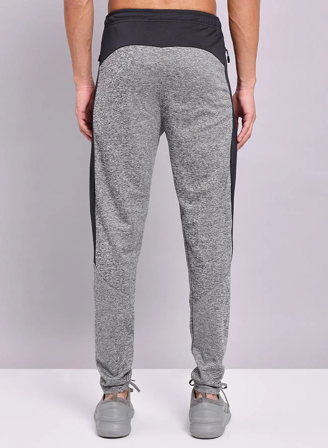 Technosport Contrast Side Panel Melange Track Pants by Styli
