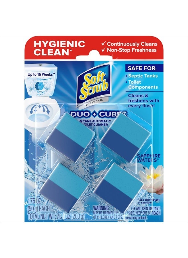 Soft Scrub - In-Tank Toilet Cleaner Duo-Cubes, Sapphire Waters, 4 Count - Image 1