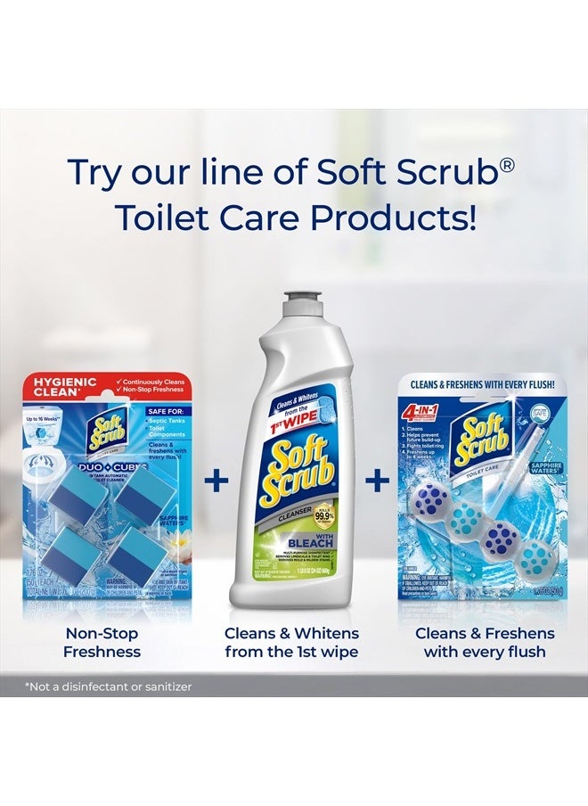 Soft Scrub - In-Tank Toilet Cleaner Duo-Cubes, Sapphire Waters, 4 Count - Image 1