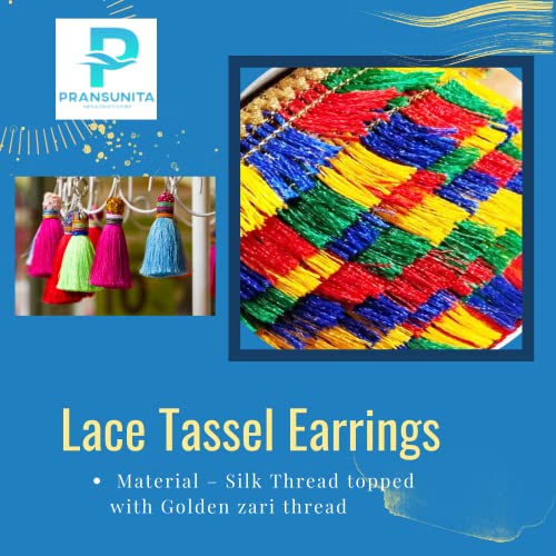 PRANSUNITA Multicolor Fancy Lace– 18 MTS – for Lohri,Makar Sankranti,Basant Panchami, Pongal Decoration Gift Packing, Vandanwar Women's Dresses – Size 2 cm - Image 4