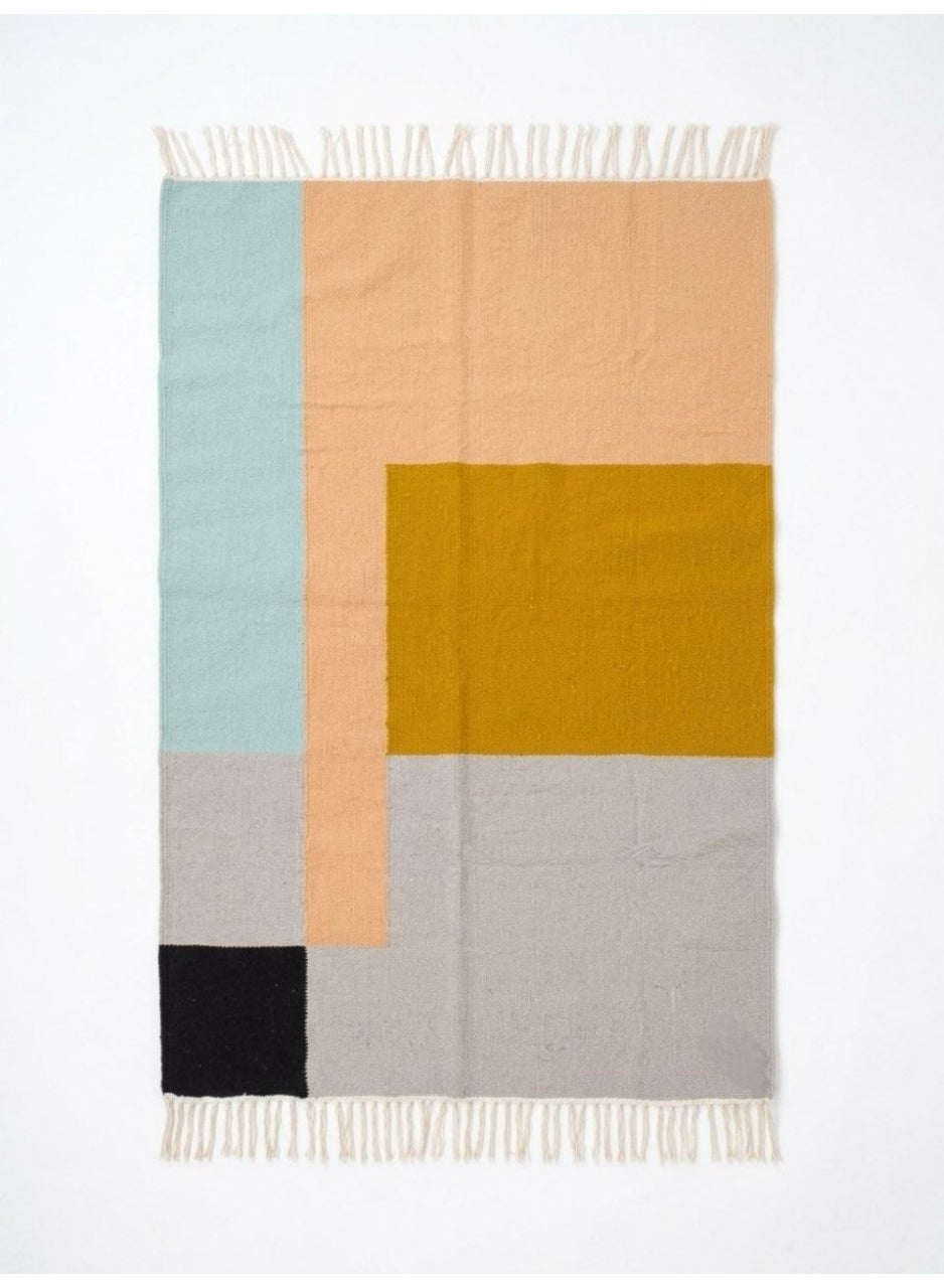 Handmade Modern Multi Color Kilim