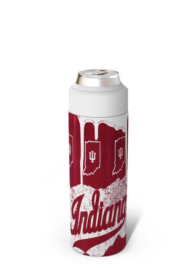 Frost Buddy Universal Can Cooler - Fits All - Stainless Steel Can Cooler for 12 oz & 16 oz Regular or Slim Cans & Bottles - Stainless Steel (Indiana Hoosiers | Drip) - Image 2