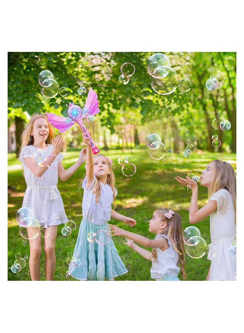 Excefore Bubble Machine for Kids Princess Bubble Wands with Detachable Wings 1000+ Bubbles/Minute Light Up Musical Bubbles Blow Maker Outdoor Princess Wand Automatic  Fairy Bubble Wand - Image 3