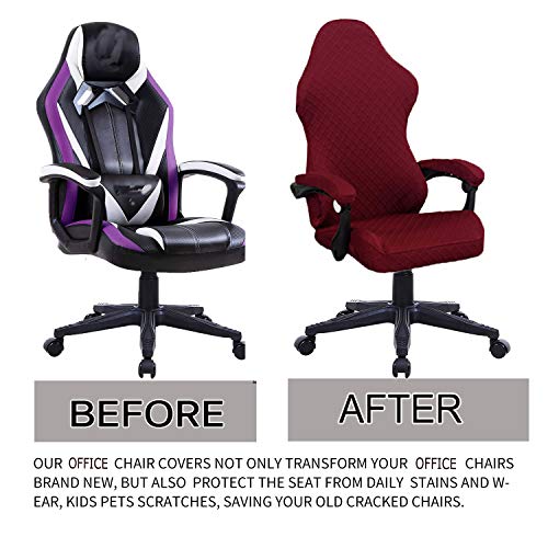 Deisy Dee NO Chair, ONLY Gaming Chair Covers,Gaming Slipcovers Stretchy Polyester Covers for Reclining Racing Gaming Chair - Image 2