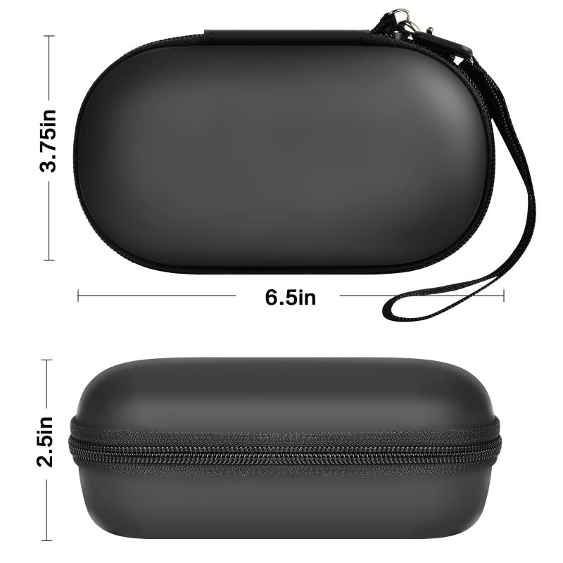 GWCASE Portable 2 in 1 Contact Lens Case and Glasses Case, Traveling Contact Cases Bag Box Holder with Soak Storage Kit Included Built-in Mirror, Tweezer, Contact Lens Solution Bottle and Hand Strap-Black - Image 5
