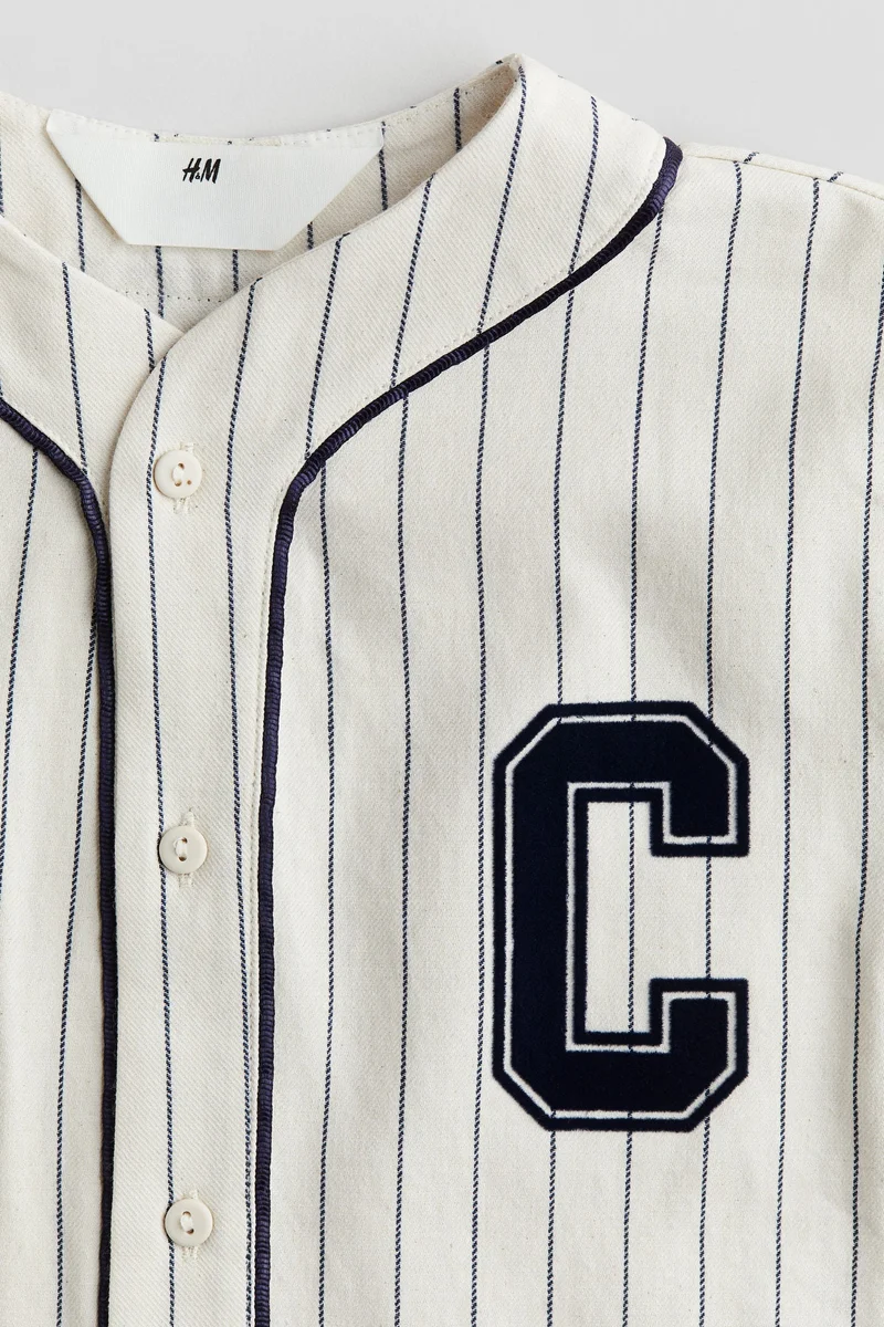 H&M Appliquéd Baseball Shirt