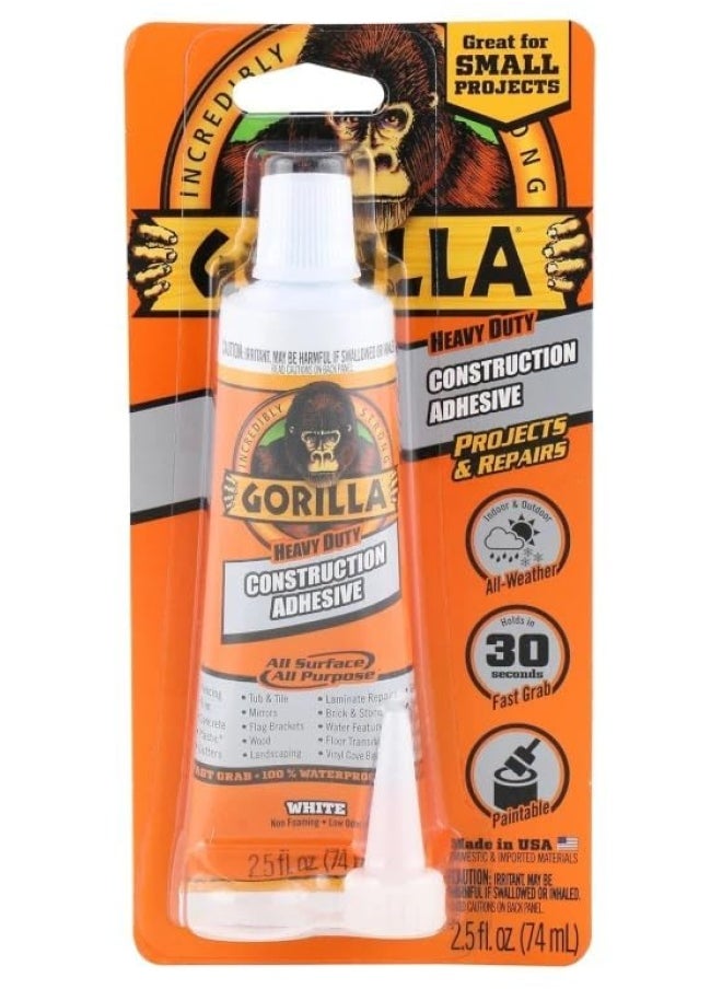 Gorilla - Construction Adhesive White 74Ml - Image 1