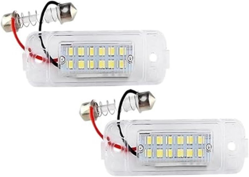 QASULER 2Pcs License Plate Light Assembly for Benz - Image 1