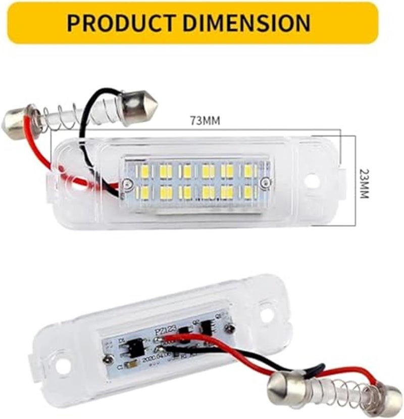 QASULER 2Pcs License Plate Light Assembly for Benz - Image 5