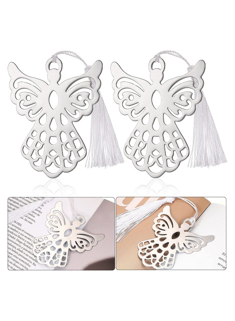10 PCS Metal Wings Bookmark with Silky Bookmark Tassels Bookmark Favors - Image 1