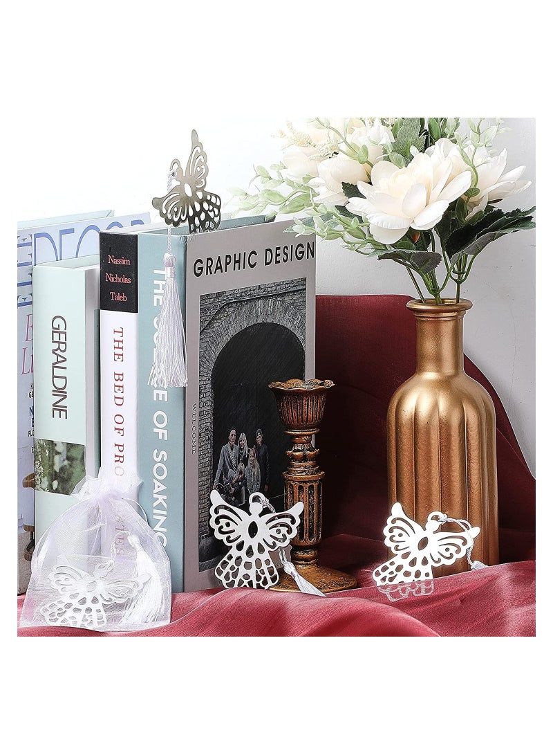 10 PCS Metal Wings Bookmark with Silky Bookmark Tassels Bookmark Favors - Image 4