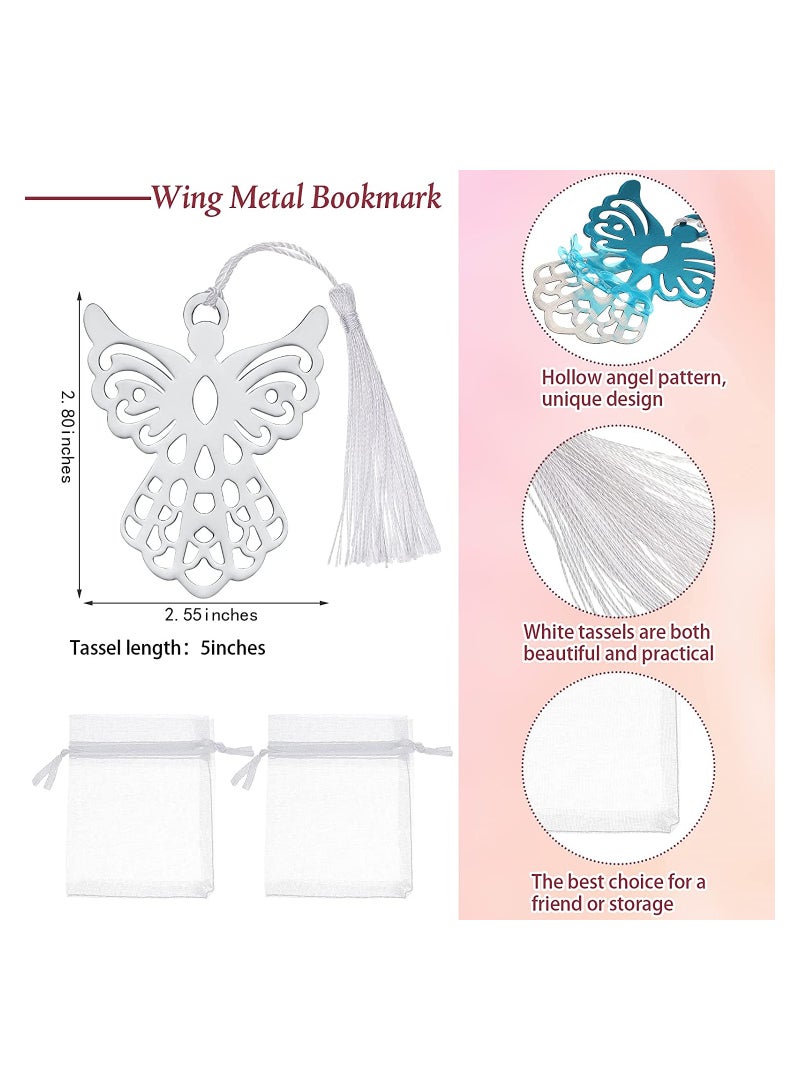 10 PCS Metal Wings Bookmark with Silky Bookmark Tassels Bookmark Favors - Image 2