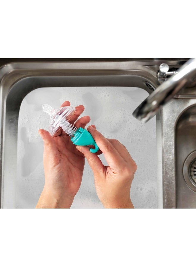 Nuby 2-Pack Bottle and Nipple Brush with Sponge Tip, Colors May Vary - Image 3