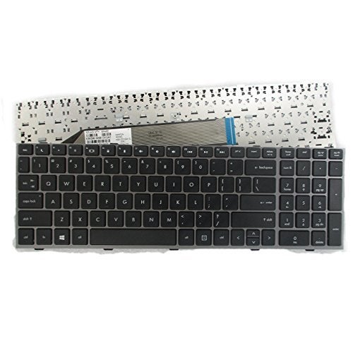SUNMALL New Laptop Keyboard with Frame for HP ProBook 4540s 4540 4545s Series Compatible with Part Number 702237-001 683491-001 701485-001 Grey Frame US Layout - Image 2
