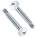 AFZZ RV Screws White Pan Head Screw 8 X 1 for RV Interior and Exterior Quad Drive Twin Fast Thread Fasteners Enclosed Trailer SelfTapping Sheet Metal Screws 100 Pcs - Image 2