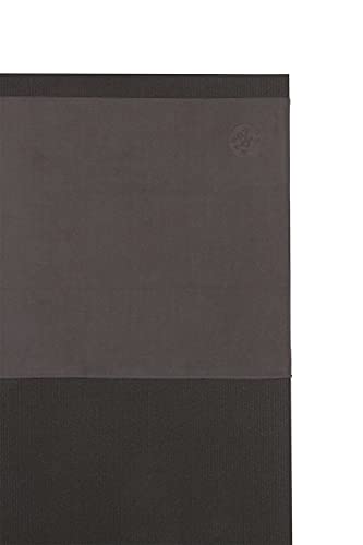 Manduka eQua Yoga Hand Towel  Quick Drying Microfiber Lightweight Yoga Accessories Easy for Travel 16 Inch 40cm Thunder Grey